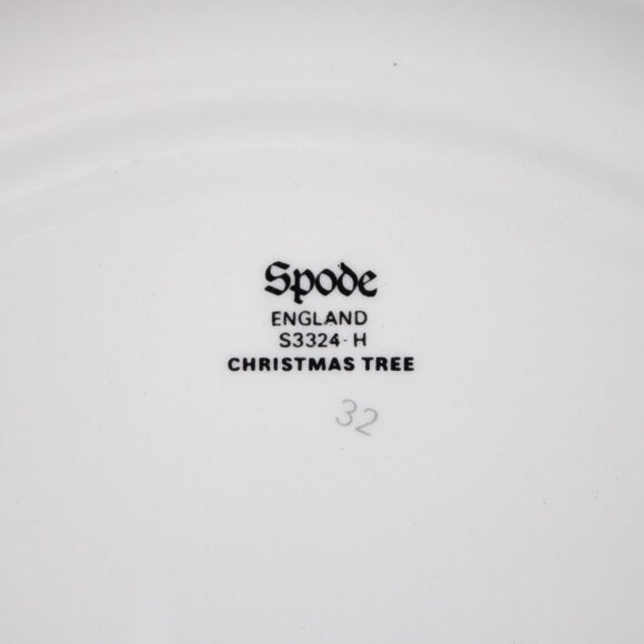 Spode 10" Plate White Green Multi Color Christmas Tree S3324 10" Plate - Picture 6 of 12